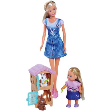 Ляльковий набiр Штеффi Сiм'я кроликiв, з аксес., 3+ SIMBA TOYS 5733667