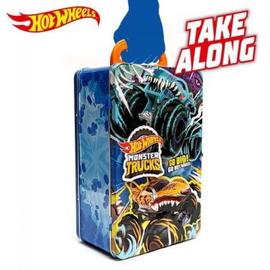 Металевий контейнер для зберігання машинок серії Monster Trucks Hot Wheels HWCC21