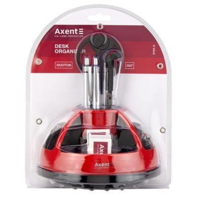 Набор-подставка настольный Axent Duoton 9 предметов Красный 2104-04-A