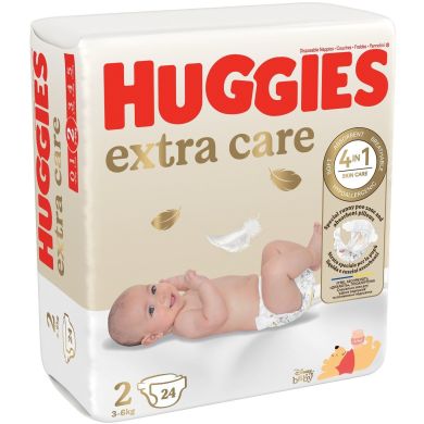 Підгузки Huggies Extra Care Size Розмір 2 (3-6 кг) 24 шт 2592421 5029053578064, 24