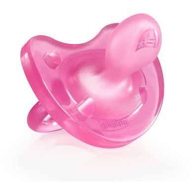Пустышка Chicco Physio Soft силиконовая от 6-16 месяцев 1 шт розовая 02712.11.00.00, Розовый