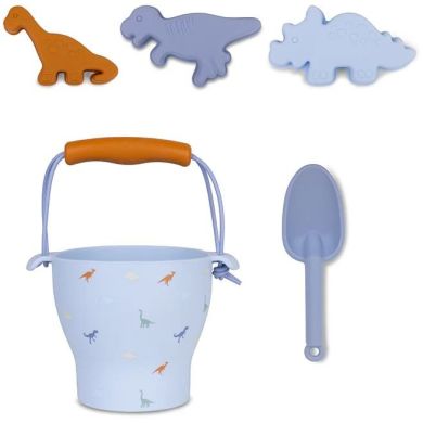 Силіконовий пляжний набір з відром, лопатою та 3 формами Dinosaurs Swim Essentials 2024SE1667