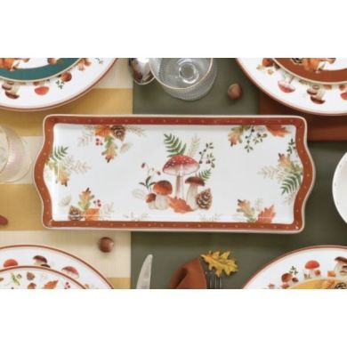 Таця 35x15см з порцеляни в коробці AUTUMN BREEZE POZZI MILANO 1109AUB