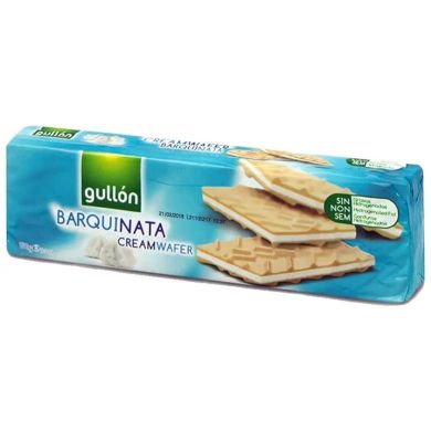 Вафли GULLON Barquinata с белым кремом, 150г 8410376015539