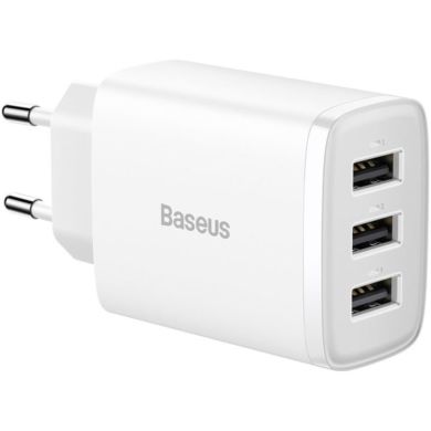 Зарядний пристрій Baseus Compact 3U 17W CCXJ020102 білий