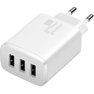 Зарядний пристрій Baseus Compact 3U 17W CCXJ020102 білий