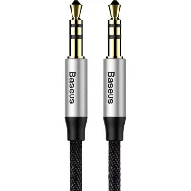 Аудіокабель Baseus Yiven AUX 3.5mm 1.5mCAM30-CS1 срібно-чор