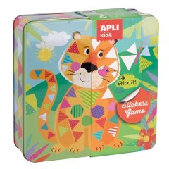 Гра з наліпками у металевій коробці: тигр APLI Kids 15223
