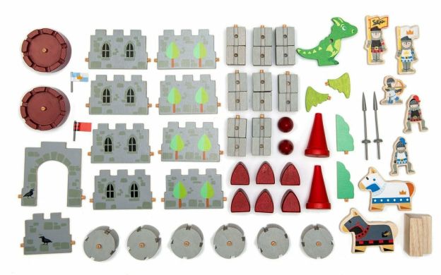 Игрушка из дерева Замок Дракона Tender Leaf Toys TL8322, Разноцветный