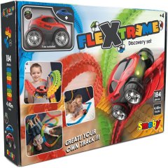 Ігровий набір Гнучкий трек Flextrem з 1 машинкою зі світл. еф., 184 елементи, д. 440 см, 4+ SMOBY TOYS 180902