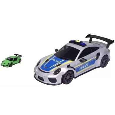 Игровой набор Majorette Порше полиция для хранения машин, со звуковыми и световыми эффектами, 1 машинка, дл. 3 2058199