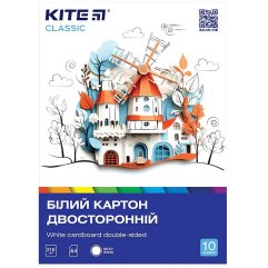 Картон білий (10арк), A4 Kite Classic Kite K-254