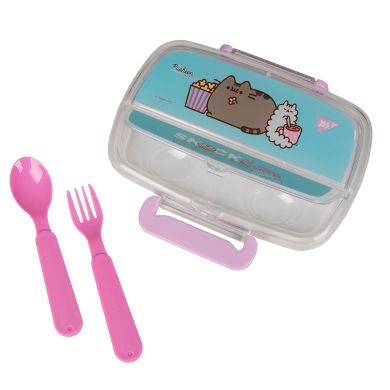 Контeйнер Yes Pusheen 750 мл, з приладдям 708161, Рожевий