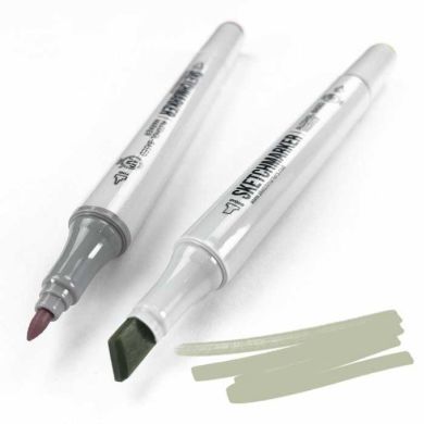 Маркер спиртовой двухсторонний, Gray Green 5, Sketchmarker SM-GG05