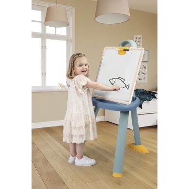 Мольберт зі знімною дошкою та 7 аксесуарів, синьо-бежевий, 3+ SMOBY 410626
