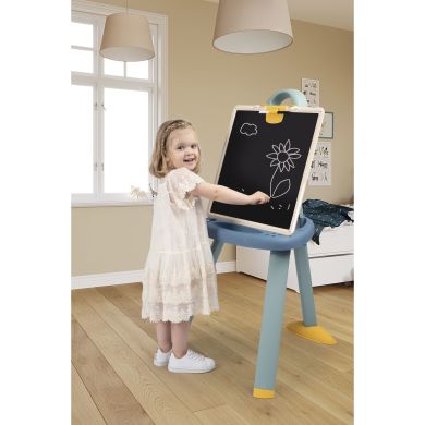 Мольберт зі знімною дошкою та 7 аксесуарів, синьо-бежевий, 3+ SMOBY 410626