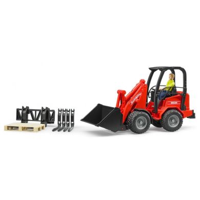 Набір іграшковий Міні-навантажувач Schaffer Compact 2630 з фігуркою та аксесуарами Bruder 02191