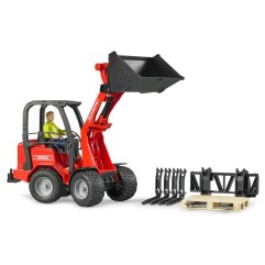 Набор мини-погрузчик Schaffer Compact 2630 с фигуркой и аксессуарами Bruder 02191