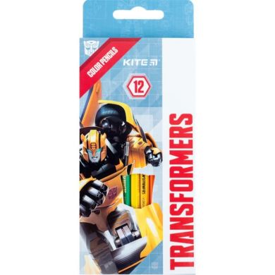 Набір кольорових олівців Kite Transformers Трансформери 12 шт шестигранні TF24-051