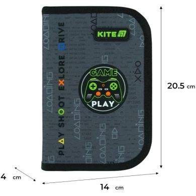 Пенал Kite 1 від., 2 відворот, без наповнення 622 Good Game K26-622-2