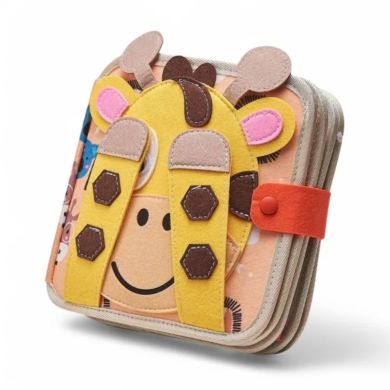 Розвиваюча книга для дітей Монтессорі Жираф XIE SHENG TOYS 25006