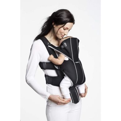 Рюкзак-переноска BABY BJORN Baby Carrier Miracle чорний з сріблястим 96065, Чорний