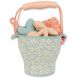 Силіконовий пляжний набір з відром, лопатою та 3 формами Green Flowers Swim Essentials 2024SE1668