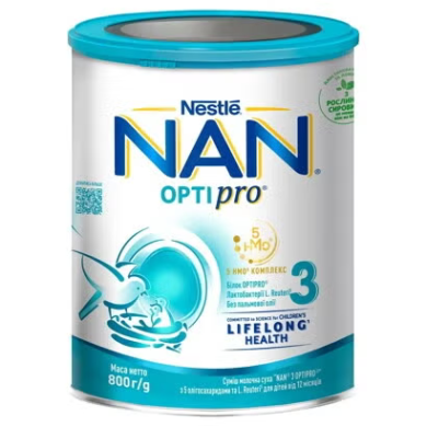 Суха суміш Nestle NAN 3 OPTIPRO 12+, 800г 12347501 7613033358869