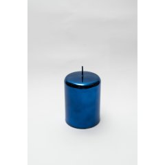 Свічка циліндрична синій вельвет/синій метал 100x70 Candele Firenze PL100070MP21 8026159040270