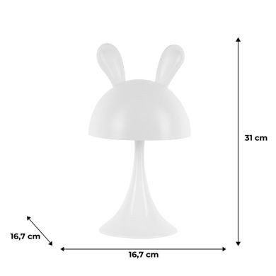 Світильник-нічник LED з акумулятором Simple Bunny, білий Kite K25-317-1-1