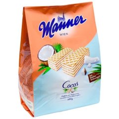 Вафли Manner Coconut Cream с кокосовым кремом 400 г 9000331607900