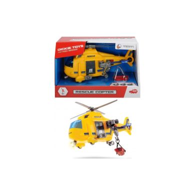 Іграшка вертоліт Dickie Toys Рятувальна служба з лебідкою, світлом і звуком 18 см 3302003