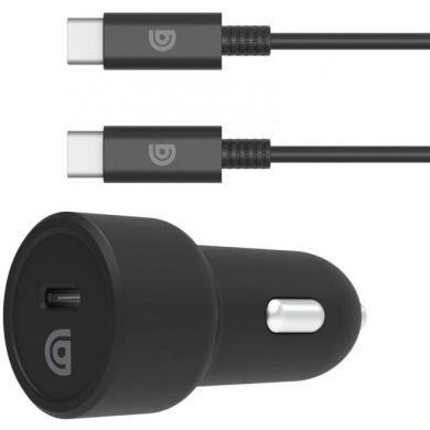 Автомобільний зарядний пристрій GRIFFIN SINGLE PORT 15W USB-C CAR CHARGER + USB-C CABLE GP-088-BLK