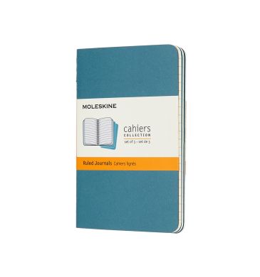 Блокнот Moleskine Cahier Середній 80 сторінок неліновані Живий Блакитний 13х21 см CH018B44