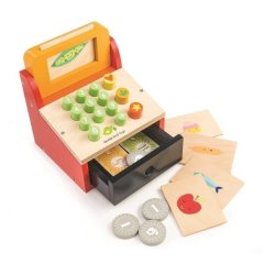 Деревянный кассовый аппарат, Tender Leaf Toys TL8252, Разноцветный