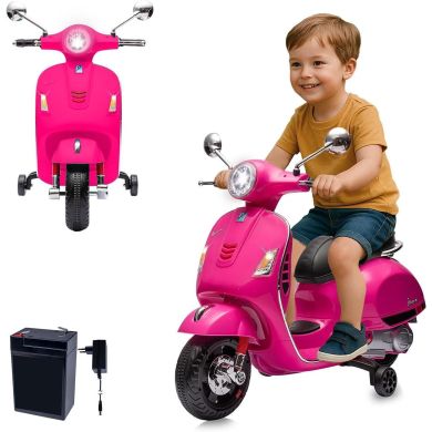 Електромопед Vespa GTS 125, рожевий 12.6 В Jamara 461838
