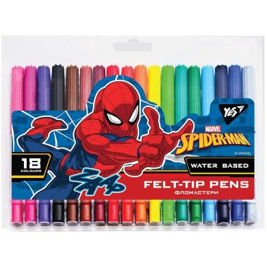 Фломастери 18 кольорів Marvel Spiderman YES 650497