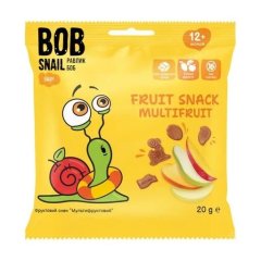 Фруктовий снек МУЛЬТИФРУКТОВИЙ Bob Snail 20 г 4820219347897