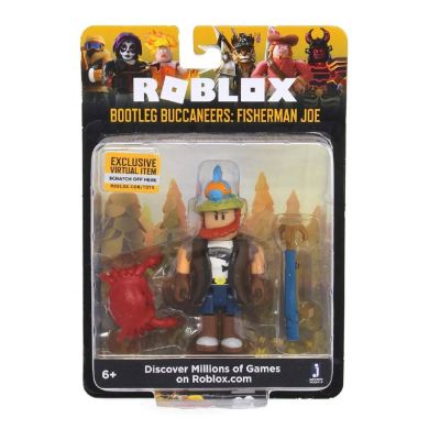 Игровая коллекционная фигурка Roblox Роблокс Рыболов Джо Fisherman Joe W4 ROG0114
