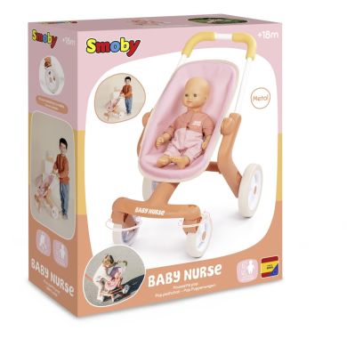 Коляска для ляльки Baby Nurse Теракотова пудра. Прогулянка, з поворотними колесами 7600251224