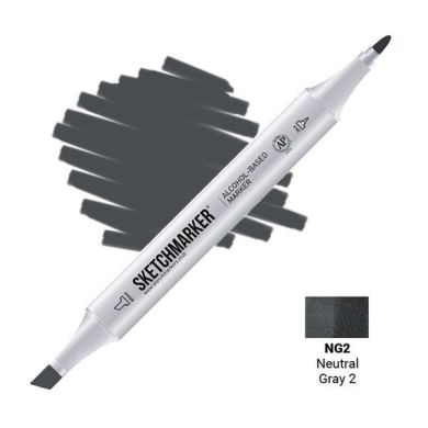 Маркер спиртовий двосторонній Sketchmarker Сірий нейтральний SM-NG02