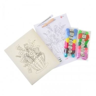 Набір для створення картини Spring Bouquet, техніка валяння, 28*22 см 742428