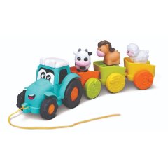 Набір ігровий Farm Tractor, в комплекті 3 причепи та 3 фігурки тварин 16-89027
