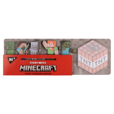 Папір з липким шаром YES Minecraft в наборі 120 аркушів (6х20) 170324