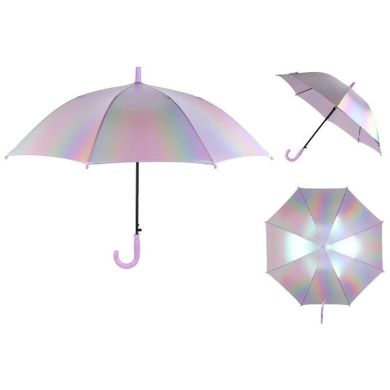 Зонтик Kite детский 2001-3 розовый голографик 68 см Kite K24-2001-3