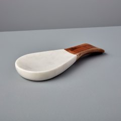Підставка для ложки з білого мармуру та дерева 22.86x8.89x2 Be Home 58-81W