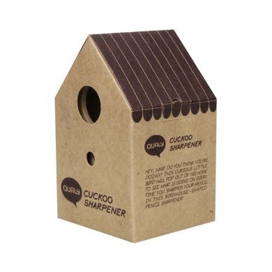 Підстругачка для олівців Qualy Cuckoo чорно-біла QL10234-BK-WH