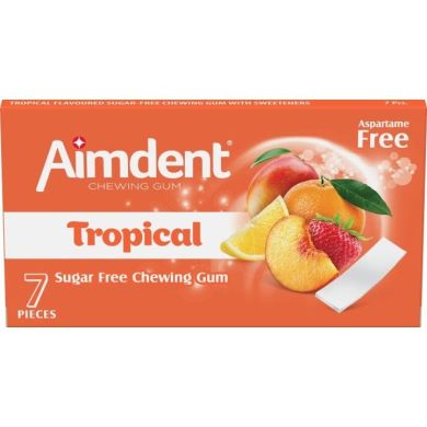 Жевательная резинка Aimdent Tropical 7 пластинок без сахара 8680976404686